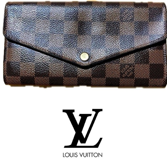 Louis Vuitton Envelope Wallet Long Portefeiulle Sarah Brown Damier - Picture 15 of 16